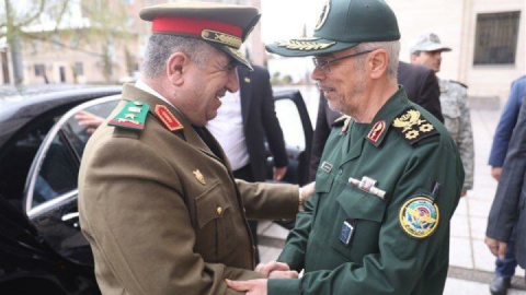 دیدار وزیر دفاع سوریه با سرلشکر باقری
