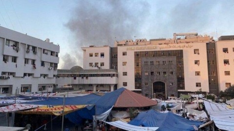 طوفان الاقصی| شهادت بیش از ۱۰۰ نفر در بیمارستان الشفاء