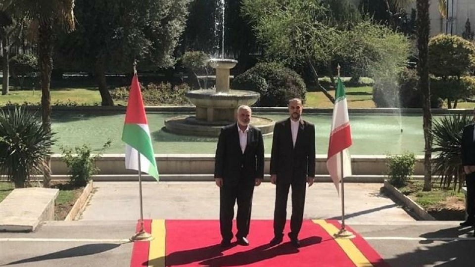 استقبال وزیر امور خارجه از اسماعیل هنیه