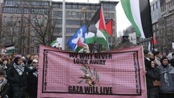 تجمع اعتراض آمیز در آلمان برای پایان جنگ در غزه