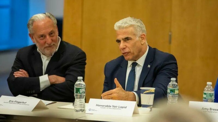 رئیس مخالفان کابینه رژیم اسرائیل به آمریکا می‌رود