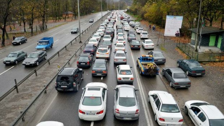 وضعیت جاده‌ها| ترافیک سنگین در آزادراه قزوین – کرج – تهران