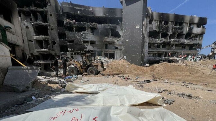 ۳۸۱ پیکر بی‌جان در اطراف بیمارستان «الشفا» غزه کشف شد