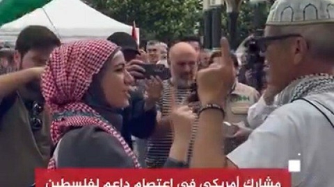 آمریکایی شرکتکننده در تظاهرات همبستگی با غزه مسلمان شد