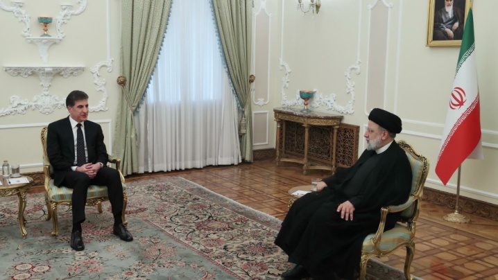 دیدار آیت‌الله سید ابراهیم رئیسی با رئیس اقلیم کردستان عراق