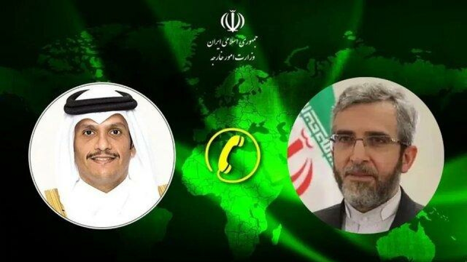 رایزنی تلفنی باقری کنی با نخست‌وزیر قطر