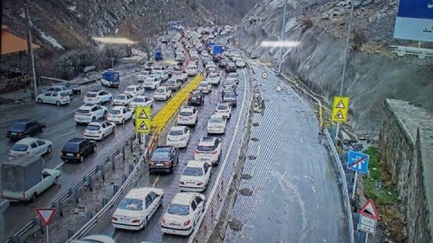جاده چالوس از ساعت ۱۱ روز دوشنبه به سمت تهران یکطرفه می‌شود