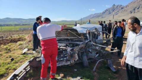 تصادف در محور ساوه _تهران یک فوتی بر جا گذاشت