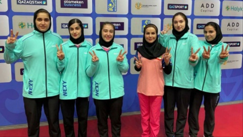 قهرمانی دختران تنیس روی میز ایران در مسابقات آسیای میانه