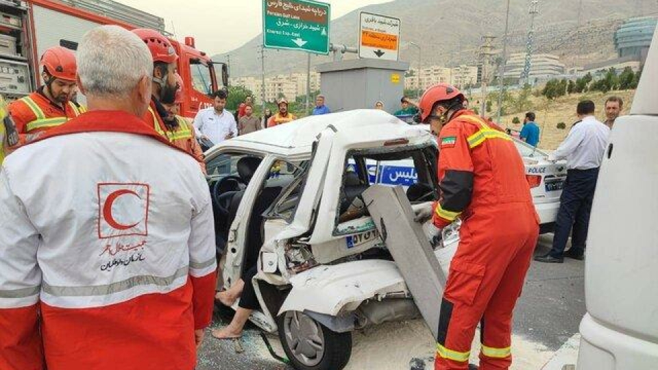 ۸ مصدوم در پی تصادف سه دستگاه موتورسیکلت در چهاردانگه