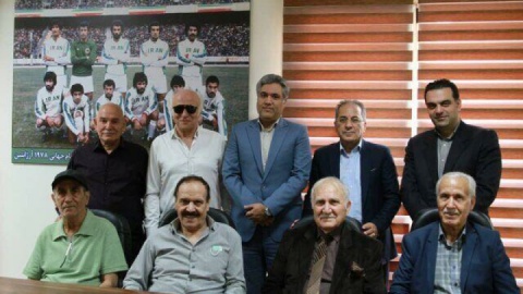 دیدار بزرگان فوتبال ایران با حسن روشن