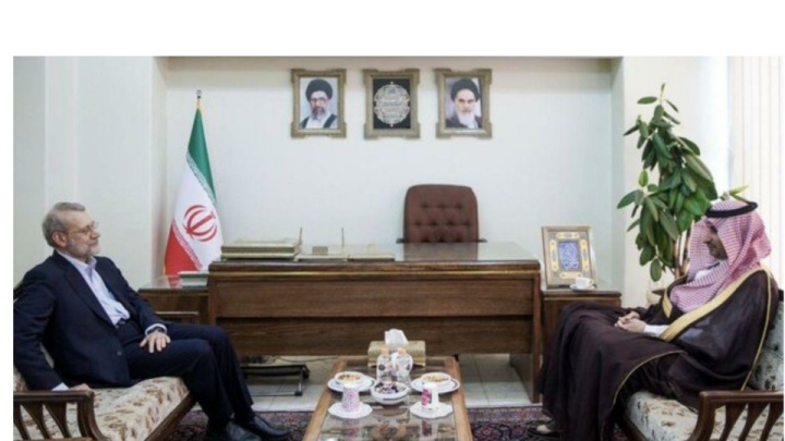 دیدار مشاور وزیر خارجه عربستان با لاریجانی
