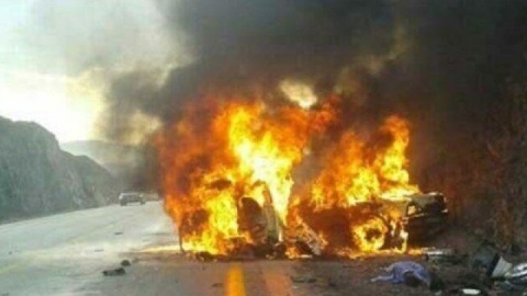 ۳ کشته در تصادف پژو حامل سوخت قاچاق