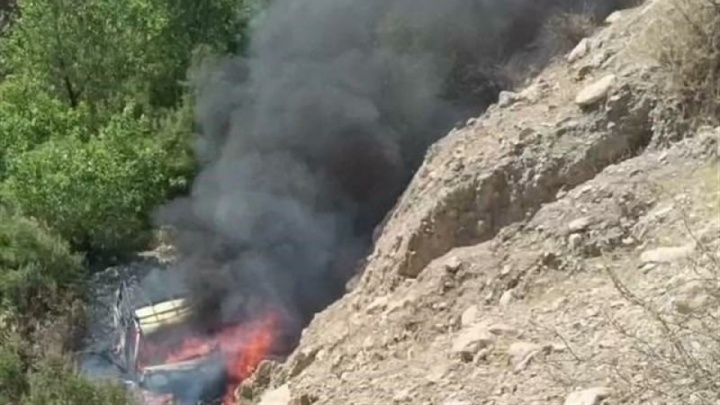 مرگ راننده در سقوط به دره