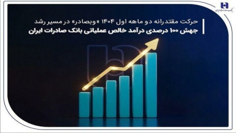 جهش ۱۰۰ درصدی درآمد خالص عملیاتی بانک صادرات ایران