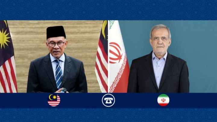 تاکید روسای دولت ایران و مالزی برای حمایت از مردم غزه در مجامع بین المللی