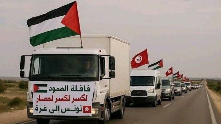ورود کاروان بینالمللی حمایت از مردم غزه به اردوگاه «جادیم» در لیبی
