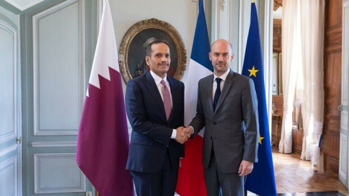 تأکید قطر و فرانسه بر اهمیت برگزاری کنفرانس نیویورک درباره فلسطین