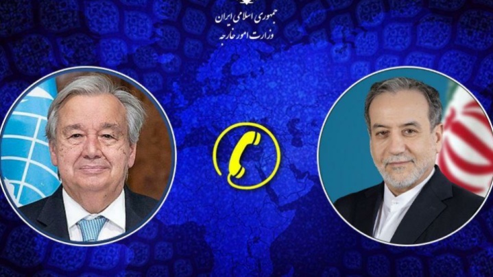 گفتوگوی تلفنی وزیر امور خارجه با دبیرکل سازمان ملل متحد