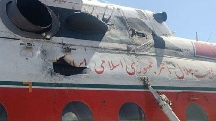 بالگرد هلال‌احمر بر اثر حملات رژیم صهیونیستی آسیب دید