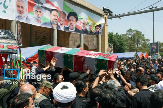 تشییع پیکر شهدای حملات رژیم صهیونیستی در بهشت زهرا (س)