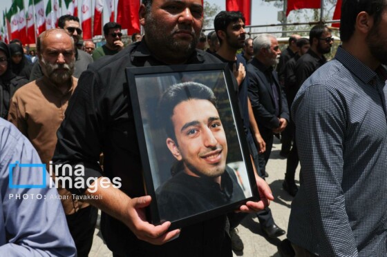 تشییع پیکر شهدای حملات رژیم صهیونیستی در بهشت زهرا (س)