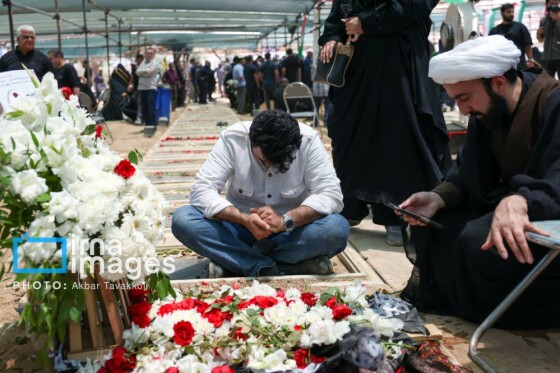تشییع پیکر شهدای حملات رژیم صهیونیستی در بهشت زهرا (س)