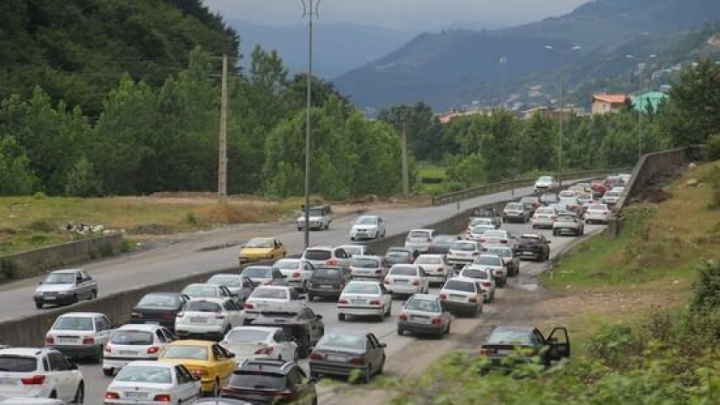 ترافیک سنگین در محورهای شمال به جنوب مازندران