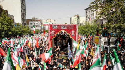 حضور جامعه ورزش زنان در مراسم وداع با شهدای مظلوم حمله صهیونیستی