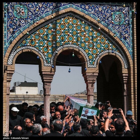 تشییع و خاکسپاری پیکر شهید «حسین سلامی» در حرم عبدالعظیم (ع)