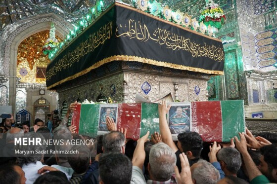 تشییع پیکر مطهر شهیدان حملات رژیم صهیونیستی به ایران