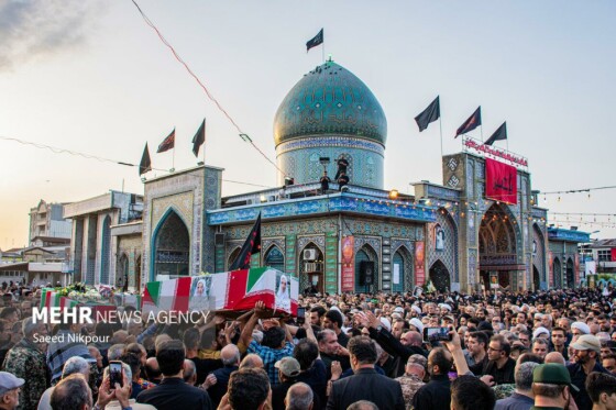 تشییع پیکر مطهر شهیدان حملات رژیم صهیونیستی به ایران