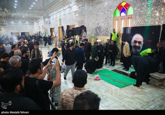 تشییع و خاکسپاری پیکر شهید «حسین سلامی» در حرم عبدالعظیم (ع)