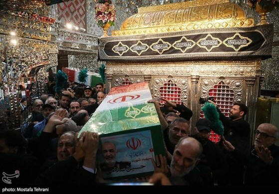 تشییع و خاکسپاری پیکر شهید «حسین سلامی» در حرم عبدالعظیم (ع)