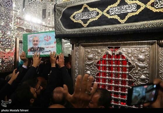 تشییع و خاکسپاری پیکر شهید «حسین سلامی» در حرم عبدالعظیم (ع)