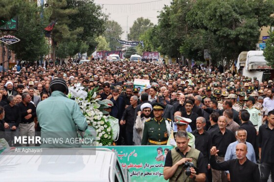 تشییع پیکر شهید اقتدار ملی «سردار علیرضا لطفی» در ارومیه