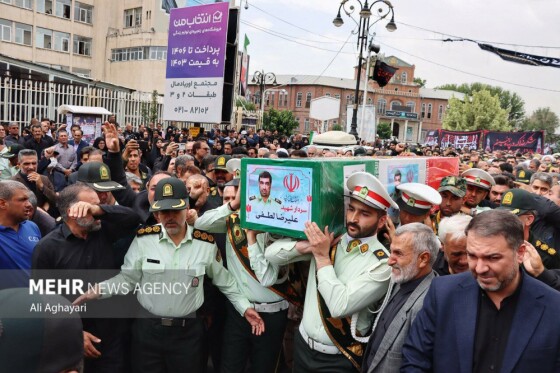 تشییع پیکر شهید اقتدار ملی «سردار علیرضا لطفی» در ارومیه