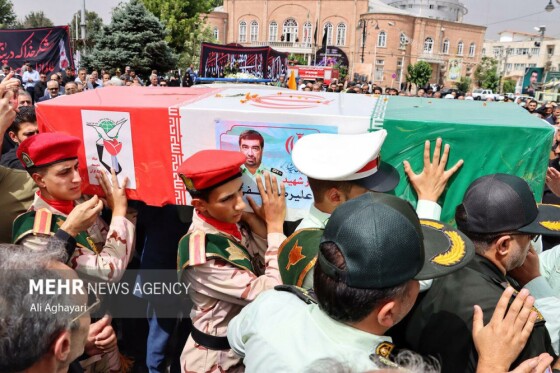 تشییع پیکر شهید اقتدار ملی «سردار علیرضا لطفی» در ارومیه
