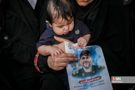 وداع با چهار شهید حملات رژیم صهیونیستی در حرم مطهر رضوی