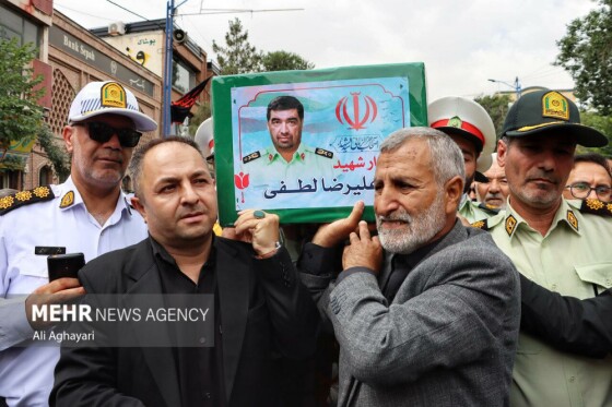 تشییع پیکر شهید اقتدار ملی «سردار علیرضا لطفی» در ارومیه