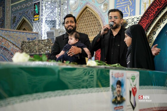 وداع با چهار شهید حملات رژیم صهیونیستی در حرم مطهر رضوی