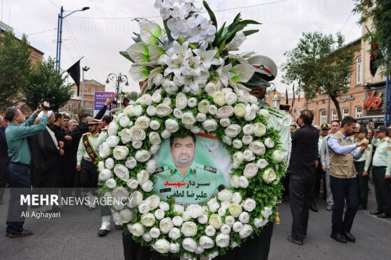 تشییع پیکر شهید اقتدار ملی «سردار علیرضا لطفی» در ارومیه