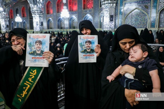 وداع با چهار شهید حملات رژیم صهیونیستی در حرم مطهر رضوی