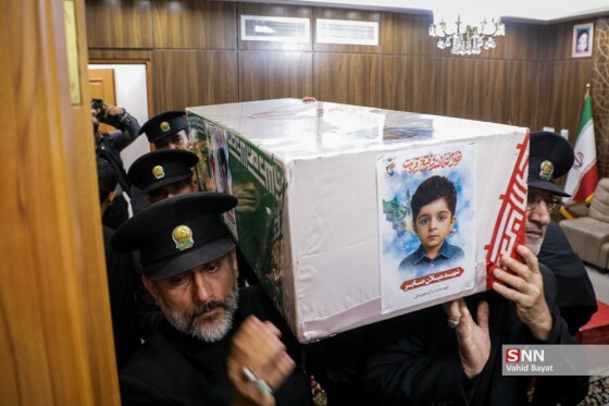 وداع با چهار شهید حملات رژیم صهیونیستی در حرم مطهر رضوی