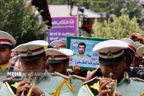 تشییع پیکر شهید اقتدار ملی «سردار علیرضا لطفی» در ارومیه