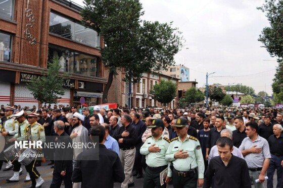 تشییع پیکر شهید اقتدار ملی «سردار علیرضا لطفی» در ارومیه