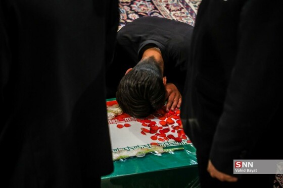 وداع با چهار شهید حملات رژیم صهیونیستی در حرم مطهر رضوی