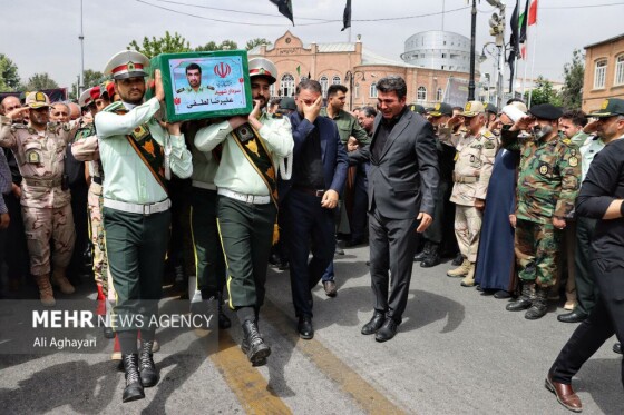 تشییع پیکر شهید اقتدار ملی «سردار علیرضا لطفی» در ارومیه