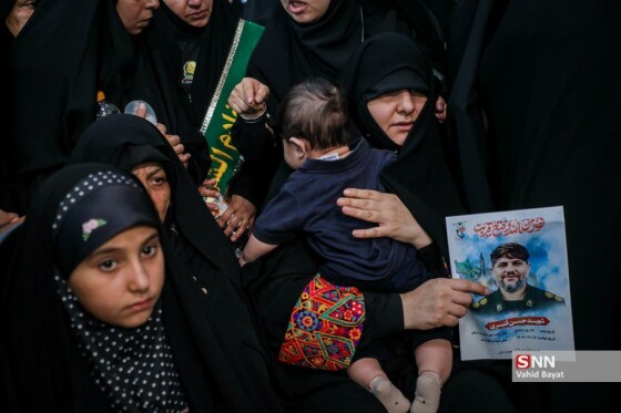 وداع با چهار شهید حملات رژیم صهیونیستی در حرم مطهر رضوی