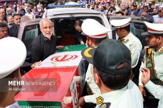 تشییع پیکر شهید اقتدار ملی «سردار علیرضا لطفی» در ارومیه